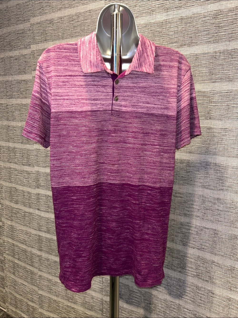 Marc Anthony Two-Tone Purple Heather Polo Size S Slim Fit